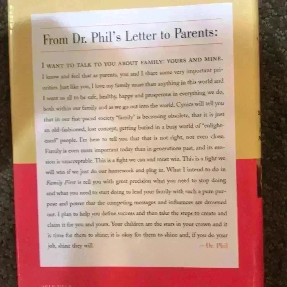 Hardcover “Family First” by Dr Phil McGraw - Picture 2 of 2